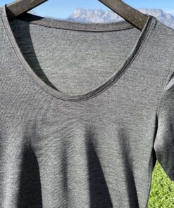 Glückskind Damen Bio T-Shirt Merinowolle & Tencel | Anthrazit