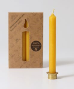 Grimm's Geburtstagsring 100% Bienenwachskerzen 12 Stk | Bernstein