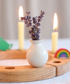 Grimm's Geburtstagsring Figurenstecker | Vase weiss