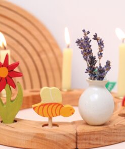 Grimm's Geburtstagsring Figurenstecker | Vase weiss