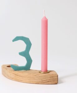 Alternative view of Grimm's Geburtstagsring 10% Bienenwachskerzen 12 Stk | rosa