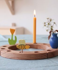 Grimm's Geburtstagsring Figurenstecker | Vase blau