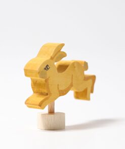 Grimm's Geburtstagsring Steckfigur | Hase springend
