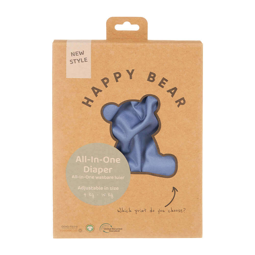 Happy Bear Stoffwindel ALL-IN-ONE | Denim