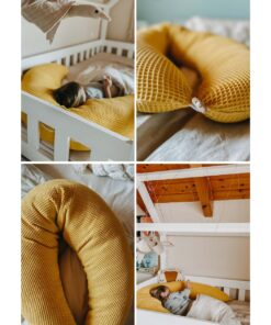 Hobea Stillkissen Waffelmuster | senfgelb