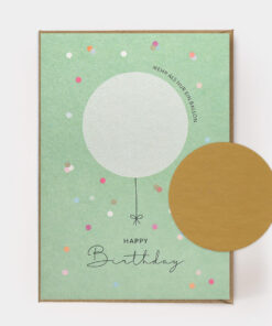 Karte | HAPPY BIRTHDAY RUBBELBALLON