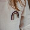 Kukka Kids Pulli MAGNOLIA mit Rüschen | Regenbogen/Puder