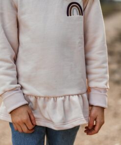 Alternative view of Kukka Kids Pulli MAGNOLIA mit Rüschen | Regenbogen/Puder