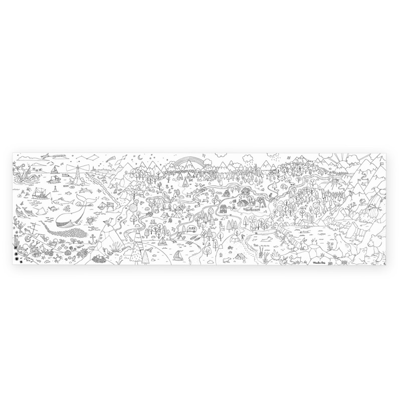 Moulin Roty Poster zum ausmalen (150cm x 45cm) | Natur und Tier