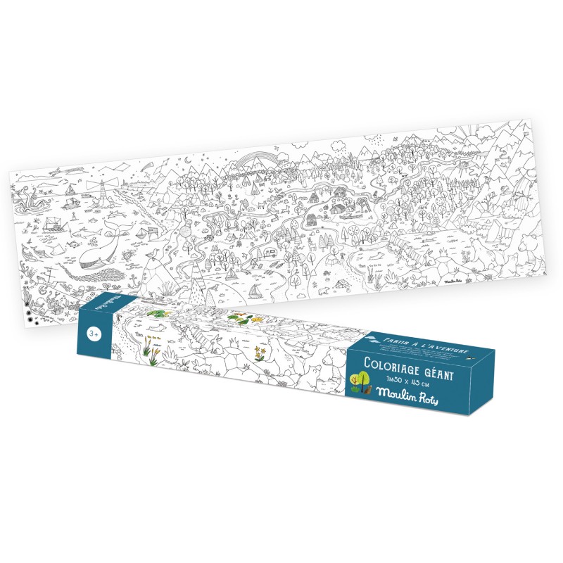 Moulin Roty Poster zum ausmalen (150cm x 45cm) | Natur und Tier