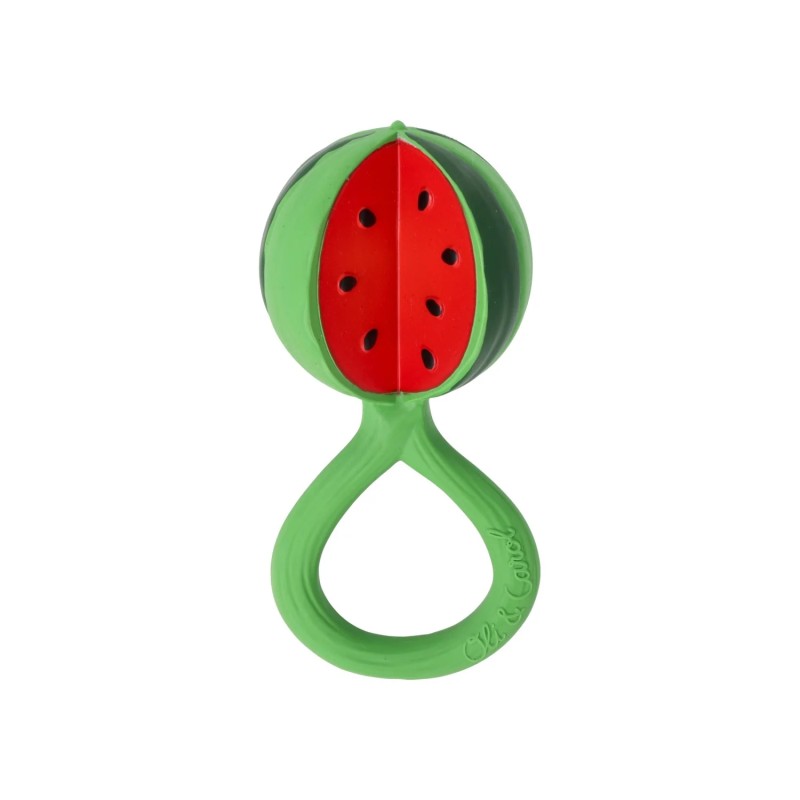 Oli&Carol Baby Naturkautschuk Rattle Toy | Watermelon – Bild 2