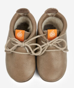 Orangenkinder Barfussschuhe AMIGO Schnürer (gefüttert) | beige