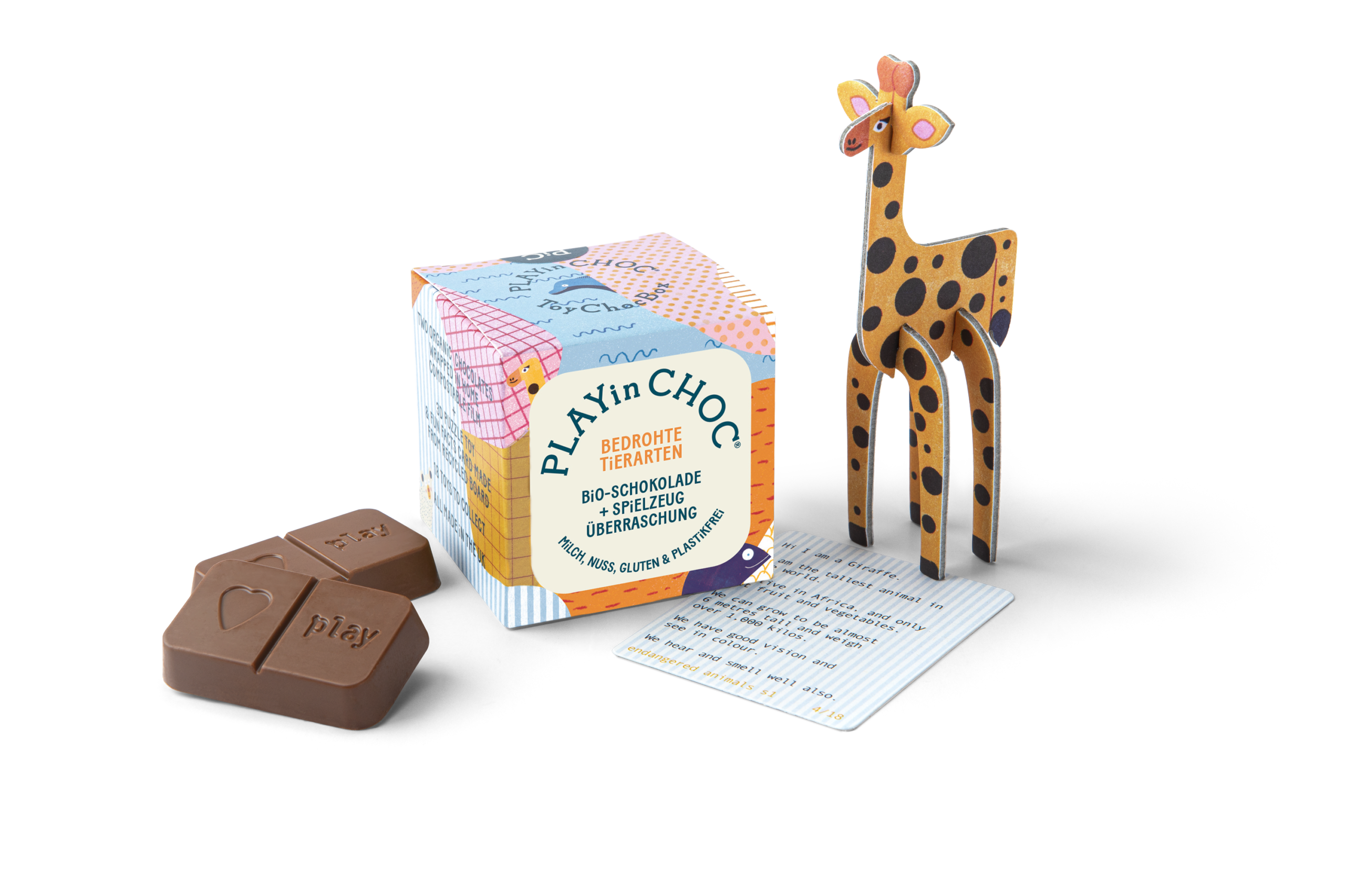 PLAYin CHOC ToyChoc Box | Bedrohte Tiere (deutsch)