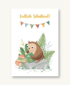 VIERUNDFÜNFZIG Postkarte | Endlich Schulkind