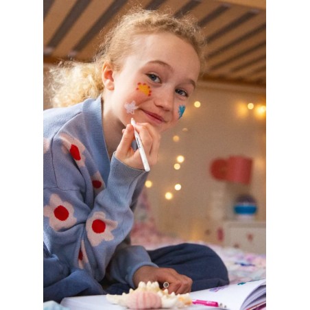 Namaki Kinder BIO Schminkstifte 4er Set | violett-fuchsia-pink-weiss – Bild 3