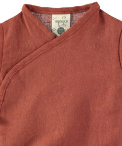 Tiralahilacha Wickel Body kurzarm LEINEN | mars red