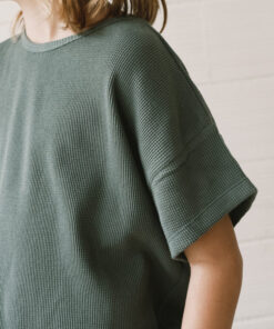 Tiralahilacha Unisex Waffel oversize T-Shirt HACO | blau