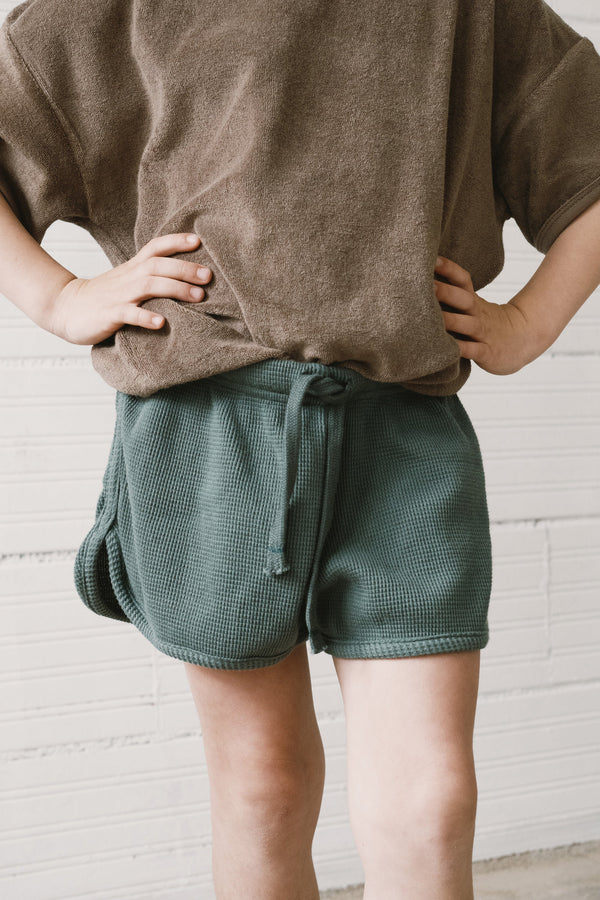 Tiralahilacha Waffel Kinder Shorts HUALI | blau