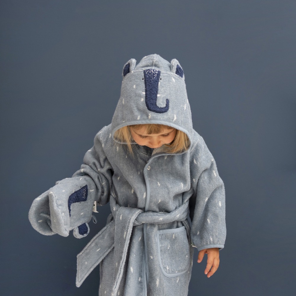 Trixie Bademantel 100% Bio Baumwolle (1-2 J.) | Elefant – Bild 2