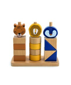 Trixie Holz Stapelspiel mit tierischen Freunden (ab 12m +)