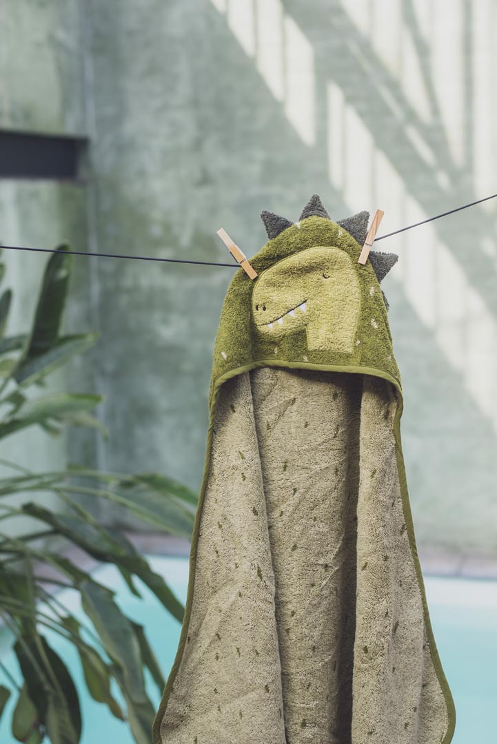 Trixie Kapuzen Badetuch 70x130 cm (18M+) | Dino – Bild 3