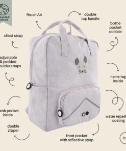 Trixie Kinder (Schul-) Rucksack XL | Maus – Der perfekte Begleiter für kleine Abenteurer