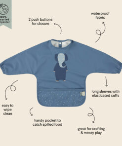 Trixie Wasserdichtes Lätzchen mit Ärmeln | Elefant