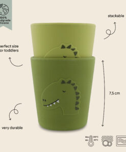 Alternative view of Trixie Silikon Becher 2er Set | Dino