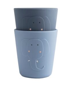 Trixie Silikon Becher 2er Set | Elefant – Perfekt für kleine Hände