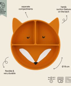 Trixie Silikon Kinderteller mit Saugnapf | Fuchs