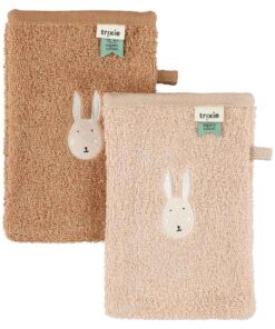 Trixie Waschhandschuh 2er Set (100% Bio Baumwolle) | Aura Rabbit