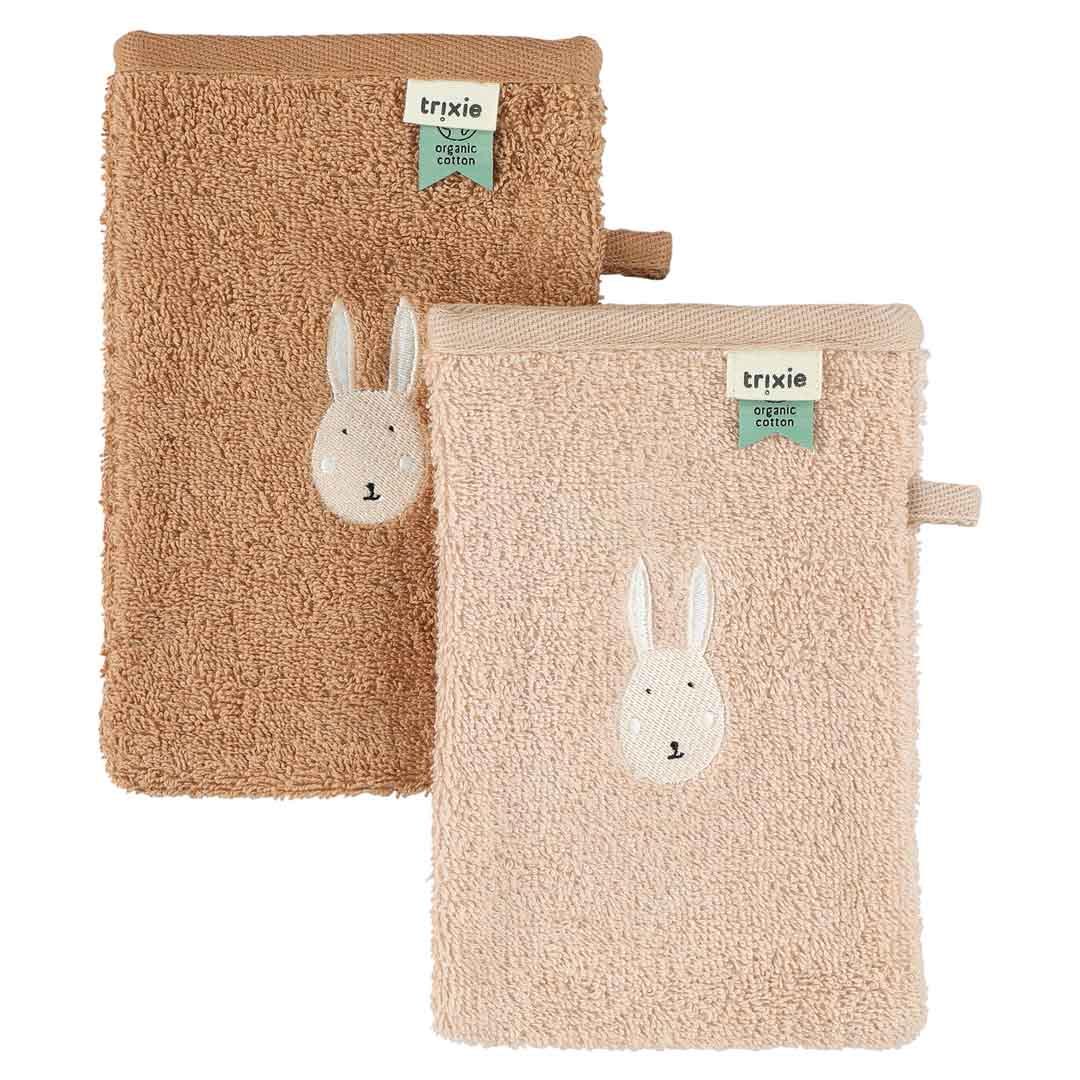 Trixie Waschhandschuh 2er Set (100% Bio Baumwolle) | Aura Rabbit