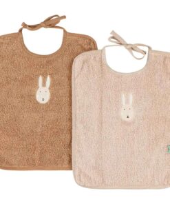 Trixie Frottee Lätzchen XL 2er-Pack (100% Bio Baumwolle) | Aura Rabbit