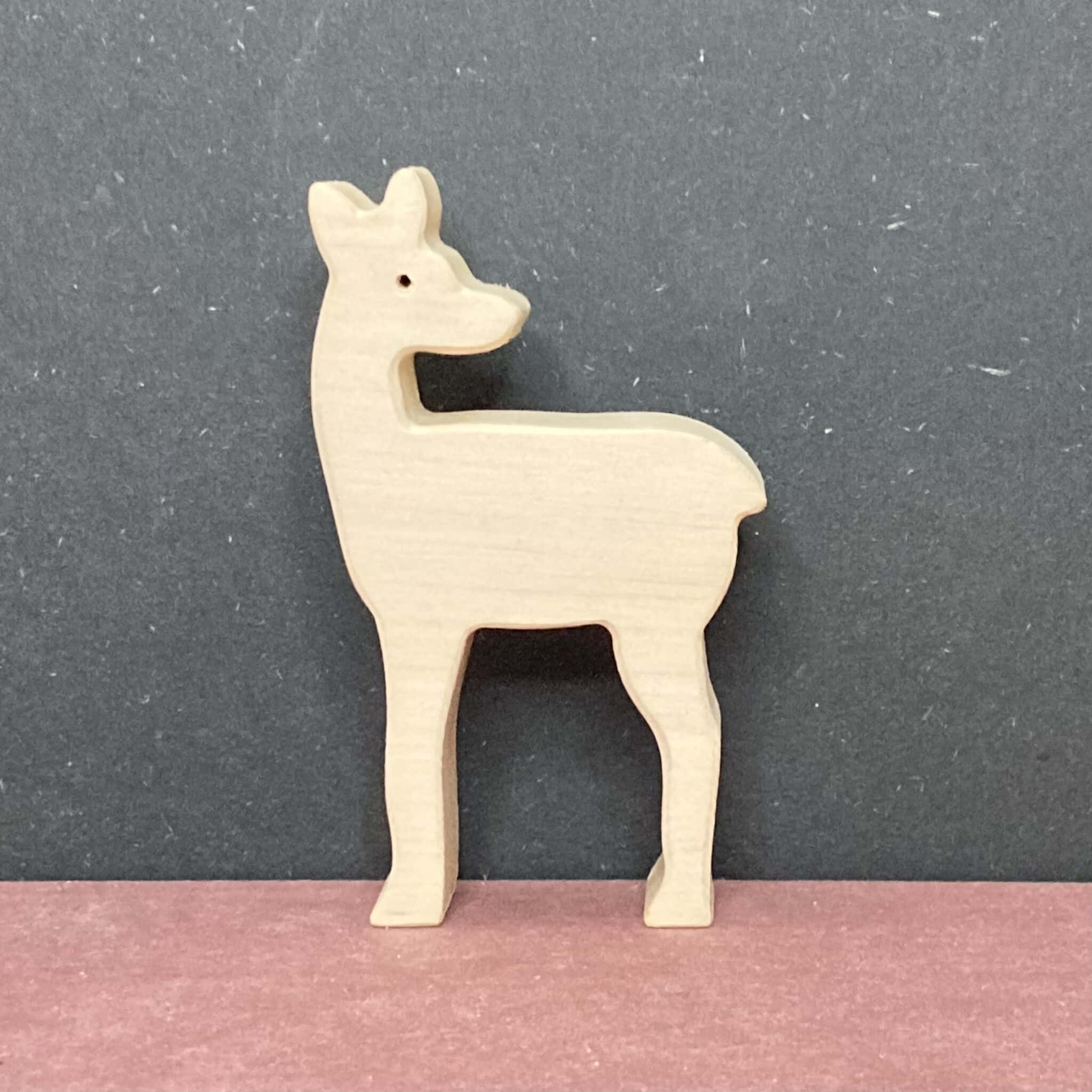 WOODLETTERS Holztier aus Arvenholz (Made in CH) | Reh